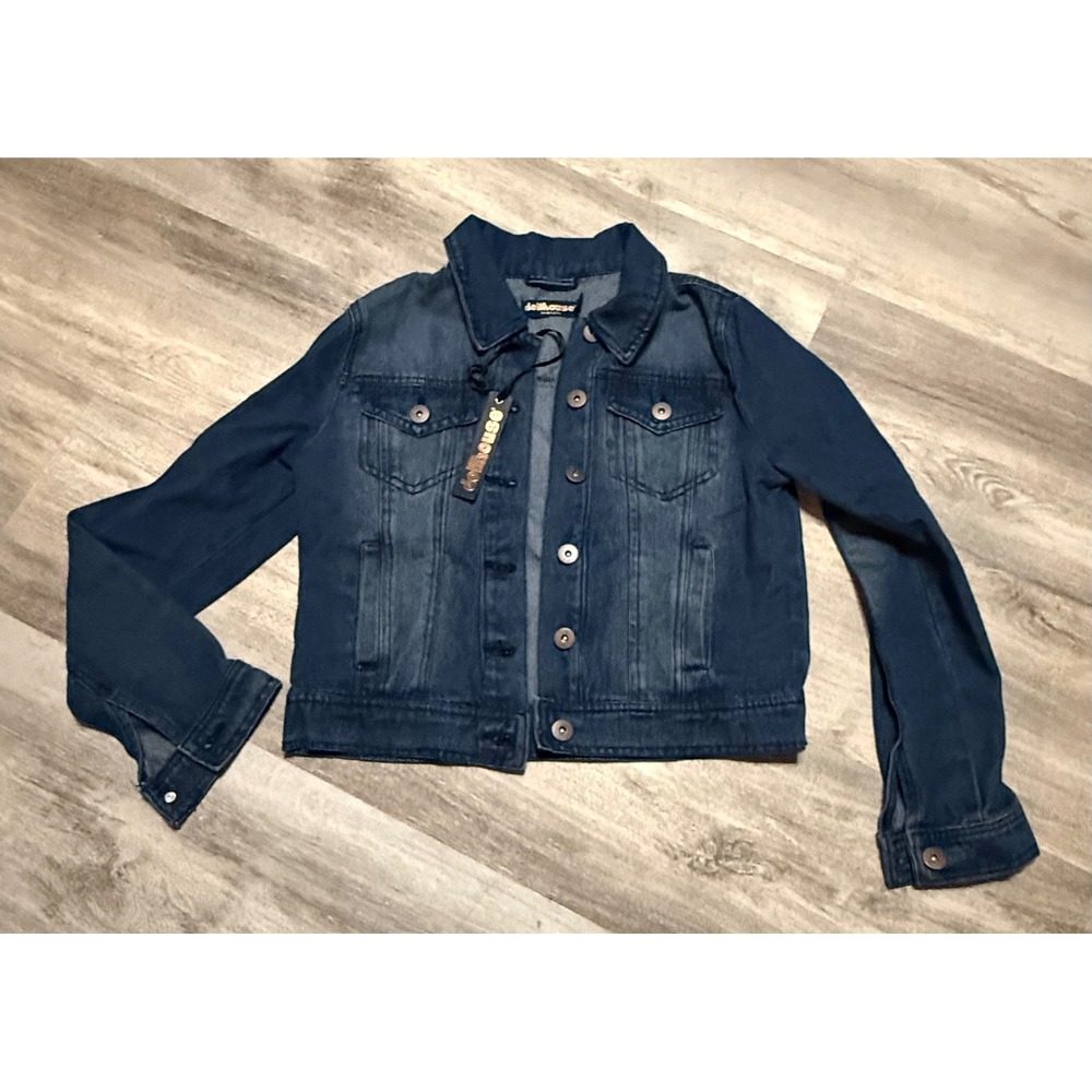 Dollhouse Denim Jacket Women's Medium Blue Jean Classic Trucker Style